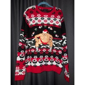 Ugly Christmas Sweater Xmas Size Large Sushi